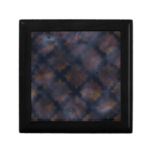Watercolor Copper Patina Damask Pattern Gift Box