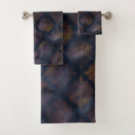 Watercolor Copper Patina Damask Pattern Towel