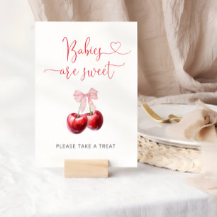 Watercolor Coquette Cherry Babies are Sweet Poster