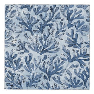 Watercolor Coral Faux Canvas Print