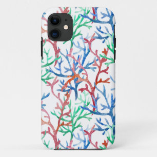 Watercolor Coral Pattern iPhone 11 Case