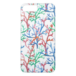 Watercolor Coral Pattern iPhone 8 Plus/7 Plus Case
