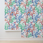 Watercolor Coral Pattern Wallpaper