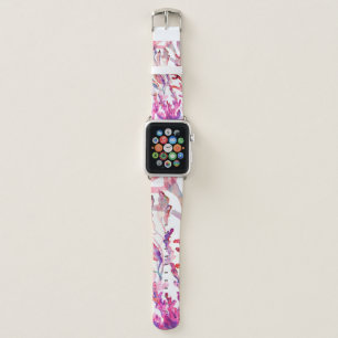 Watercolor corals. Seamless pattern with the under Apple Watch Band