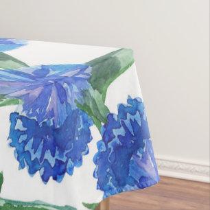 watercolor cornflowers tablecloth