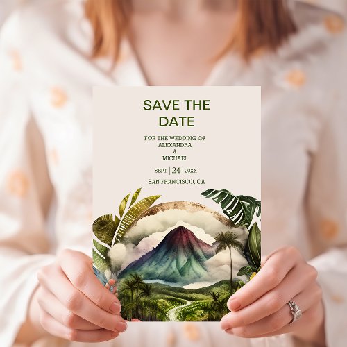 Watercolor Costa Rica Destination Wedding Save The Save The Date