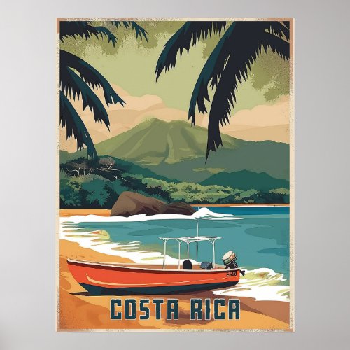 Watercolor Costa Rica Poster