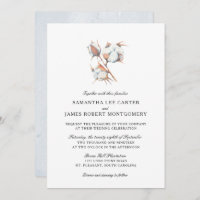 Watercolor Cotton Boll Plant | Wedding
