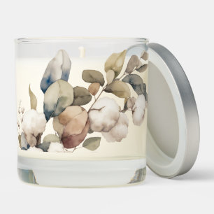 watercolor cotton wedding scented candle