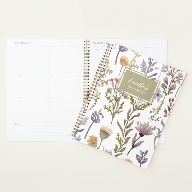 Watercolor Country Floral Planner (Display)