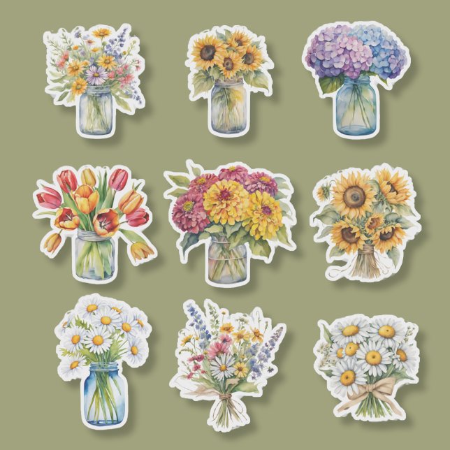 Watercolor Country Flower Collection  Sticker (Creator Uploaded)