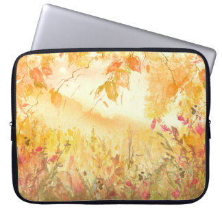 Watercolor Country Forest Landscape Art Laptop Sleeve