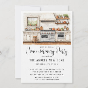 Watercolor Country Kitchen Invitation