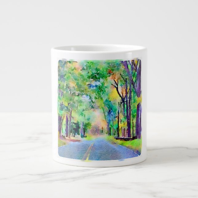 Watercolor Country Road Mug (Front)