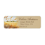 Watercolor Country Wheat Field script Label
