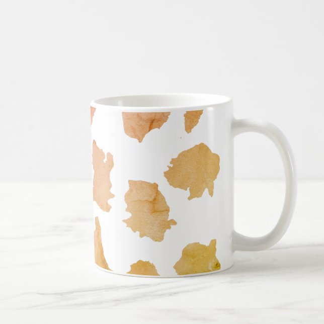 Watercolor Cow Skin Pattern Coffee Mug (Right)