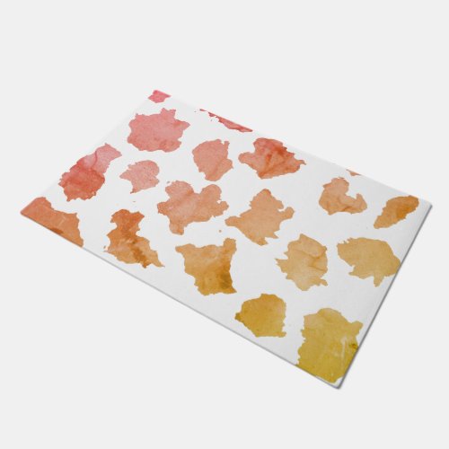 Watercolor Cow Skin Pattern Doormat