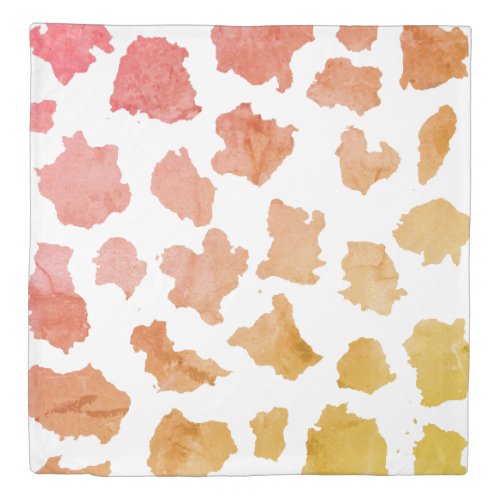 Watercolor Cow Skin Pattern Duvet Cover