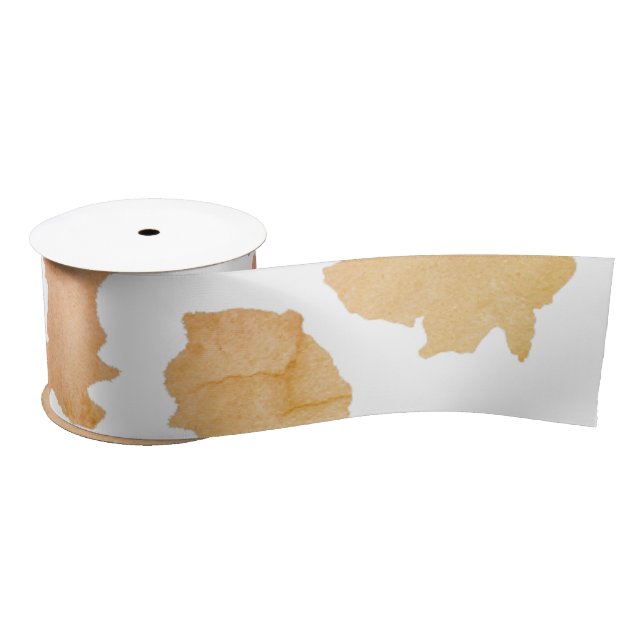 Watercolor Cow Skin Pattern Satin Ribbon (Spool)