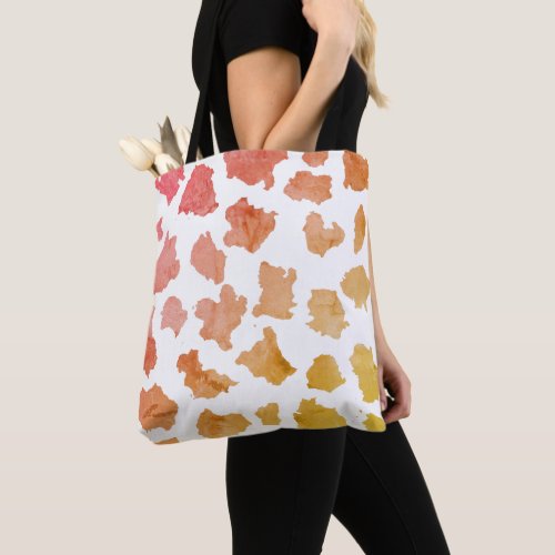 Watercolor Cow Skin Pattern Tote Bag