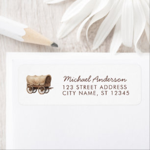 Watercolor Cowboy Western Return Address Label