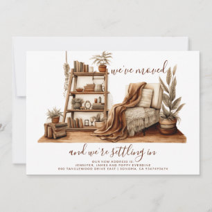 Watercolor Cozy Room Moving Announcement