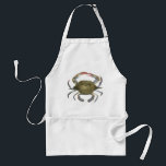 Watercolor Crab - Gray Adult Apron<br><div class="desc">"Watercolor Crab" by Emma Scarvey. Features a gray watercolor crab on white background.</div>
