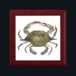 Watercolor Crab - Gray Gift Box<br><div class="desc">"Watercolor Crab" by Emma Scarvey. Features a gray watercolor crab on white background.</div>