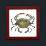 Watercolor Crab - Gray Gift Box<br><div class="desc">"Watercolor Crab" by Emma Scarvey. Features a gray watercolor crab on white background.</div>