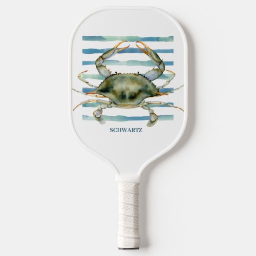 Watercolor Crab  Pickleball Paddle