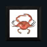 Watercolor Crab - Red Gift Box<br><div class="desc">"Watercolor Crab" by Emma Scarvey. Features a red watercolor crab on white background.</div>