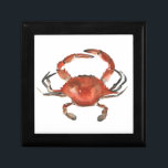 Watercolor Crab - Red Gift Box<br><div class="desc">"Watercolor Crab" by Emma Scarvey. Features a red watercolor crab on white background.</div>