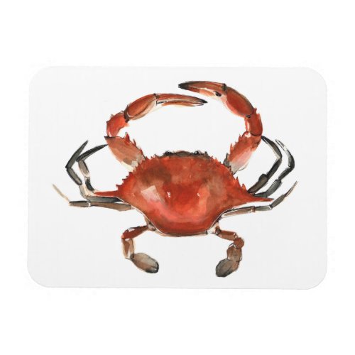 Watercolor Crab _ Red Magnet