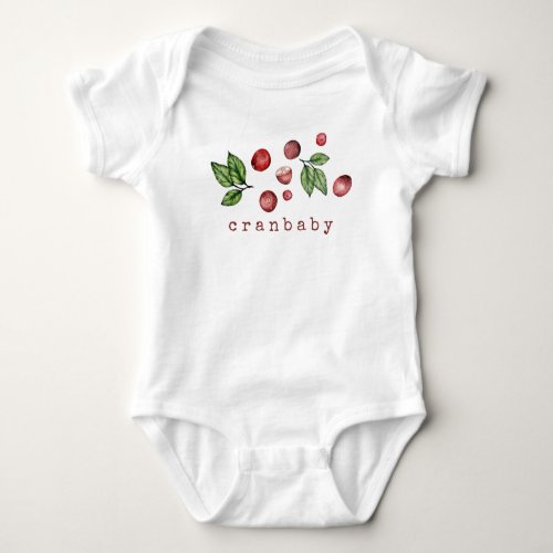 Watercolor Cranberry  Baby Bodysuit