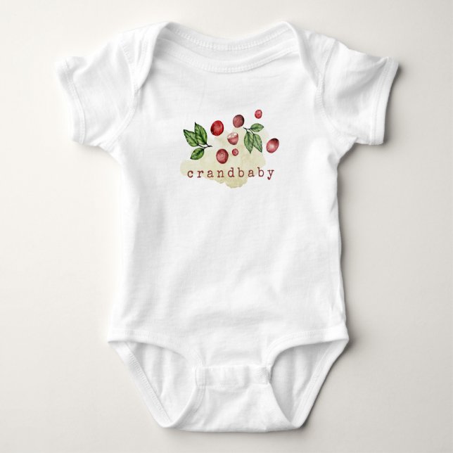 Watercolor Cranberry  Baby Bodysuit (Front)