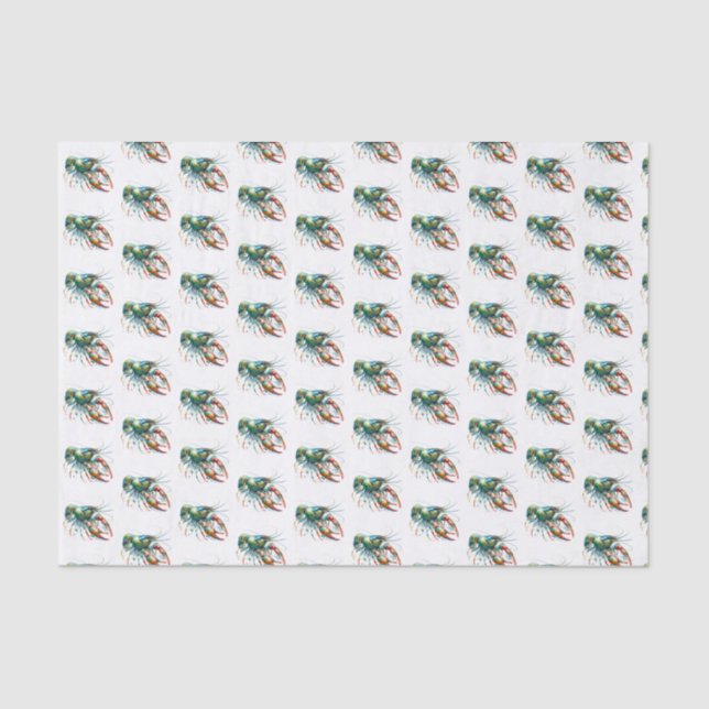 Watercolor Crawfish Tissue Paper (Front)