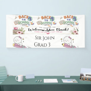 Watercolor Crayon Teacher Welcome Banner   Persona