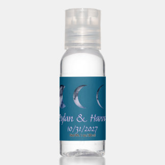 Watercolor Crescent Moons Names Dates Hand Sanitizer