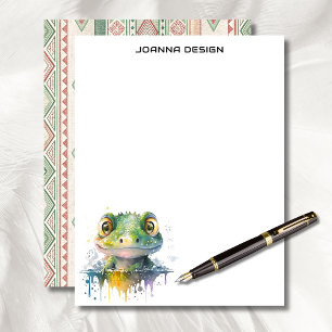 Watercolor Crocodile Luxury Business Stationery 