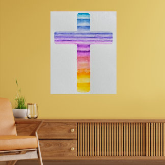Watercolor Cross/ Cross Art/ Christian Art/ Jesus Poster