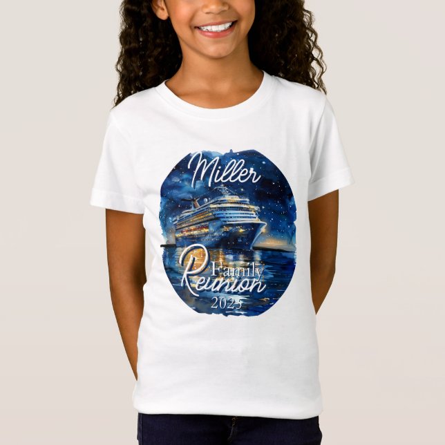 Watercolor Cruise Ship Family Reunion T-Shirt (Front)