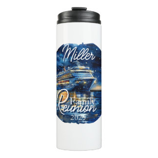 Watercolor Cruise Ship Family Reunion  Thermal Tumbler