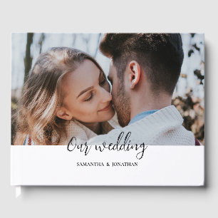 Watercolor cruise wedding modern simple guest book