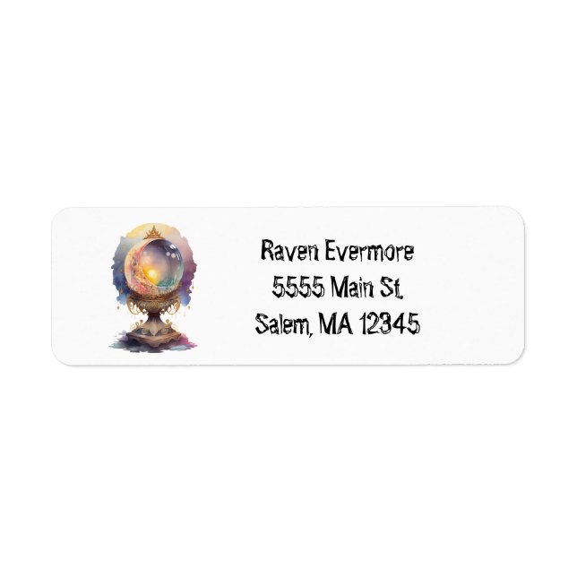 Watercolor Crystal Ball Label (Front)