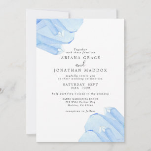 Watercolor crystal modern boho wedding Invitation