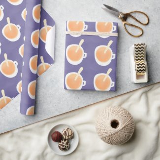 Watercolor, Cup of tea, Tea Lover, Wrapping Paper