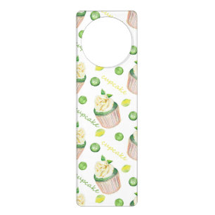 Watercolor cupcakes door hanger
