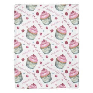 Watercolor cupcakes duvet cover