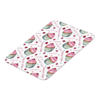 Watercolor cupcakes magnet
