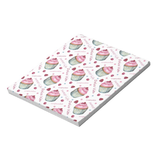 Watercolor cupcakes notepad (Rotated)